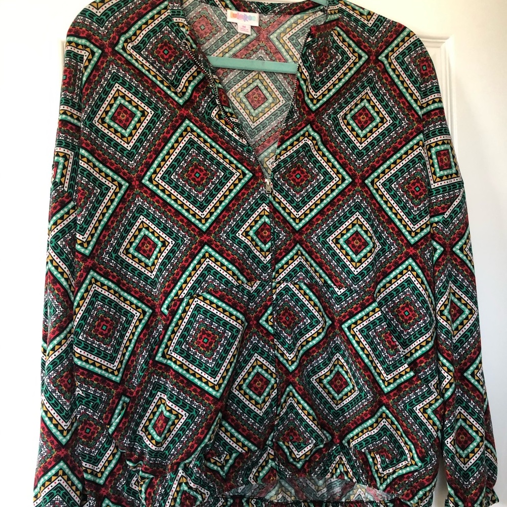 Geometric Patterned Zip Up Bomber Jacket - Picture 5 of 8